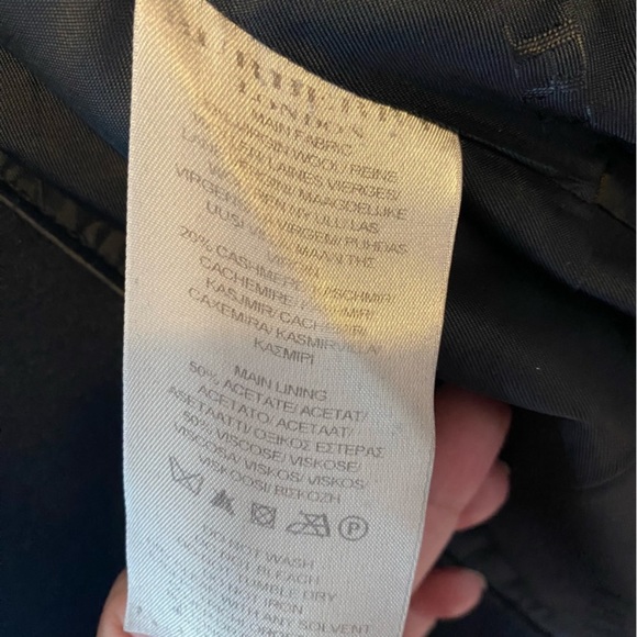 Burberry London Black Wool Cashmere Coat - Picture 9 of 10